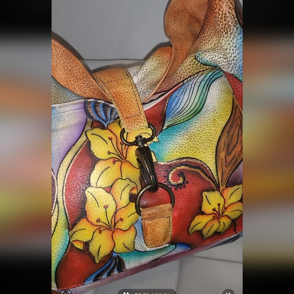 Anuschka Floral, Hand Painted Purse